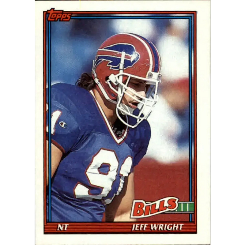 1991 Topps #56 Jeff Wright NM-MT RC Rookie Buffalo Bills Football Card - Football Card Single