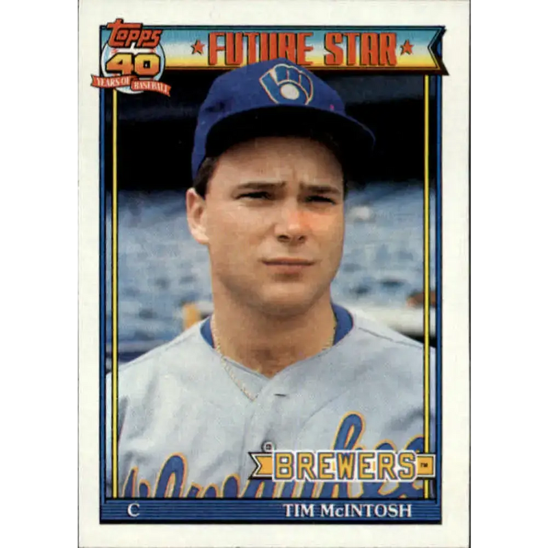 1991 Topps #561 Tim McIntosh NM-MT Milwaukee Brewers Baseball Card - Baseball Card Single