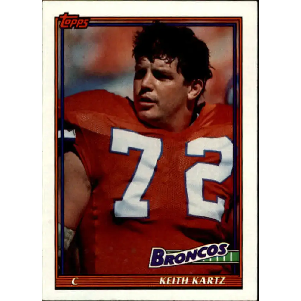 1991 Topps #562 Keith Kartz NM-MT RC Rookie Denver Broncos Football Card - Football Card Single