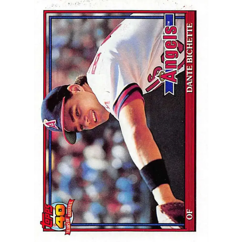 1991 Topps #564 Dante Bichette NM-MT California Angels Baseball Card - Baseball Card Single
