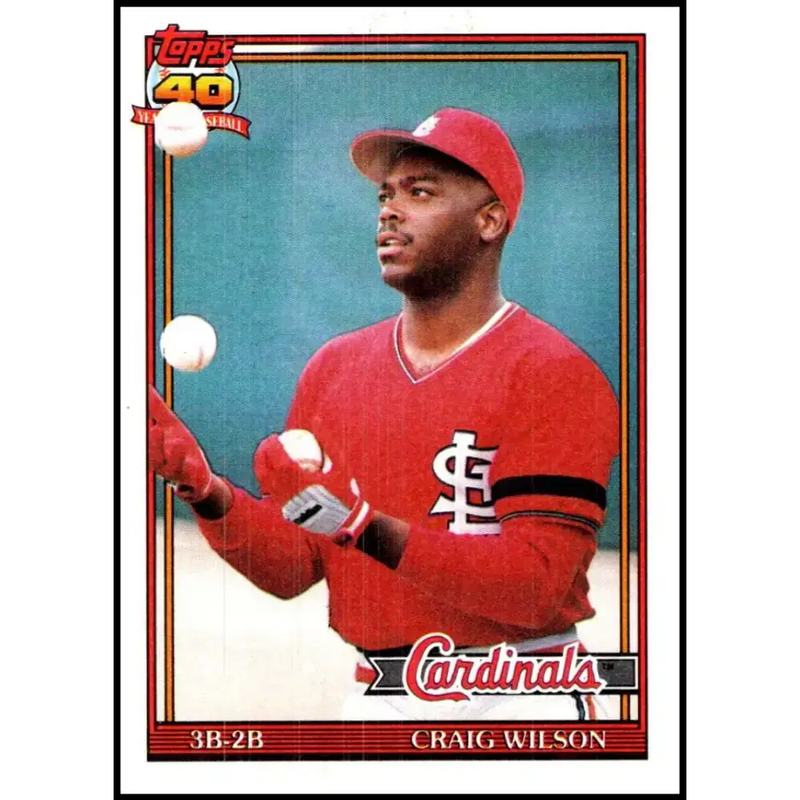 1991 Topps #566 Craig Wilson NM-MT RC Rookie St. Louis Cardinals Baseball Card - Baseball Card Single