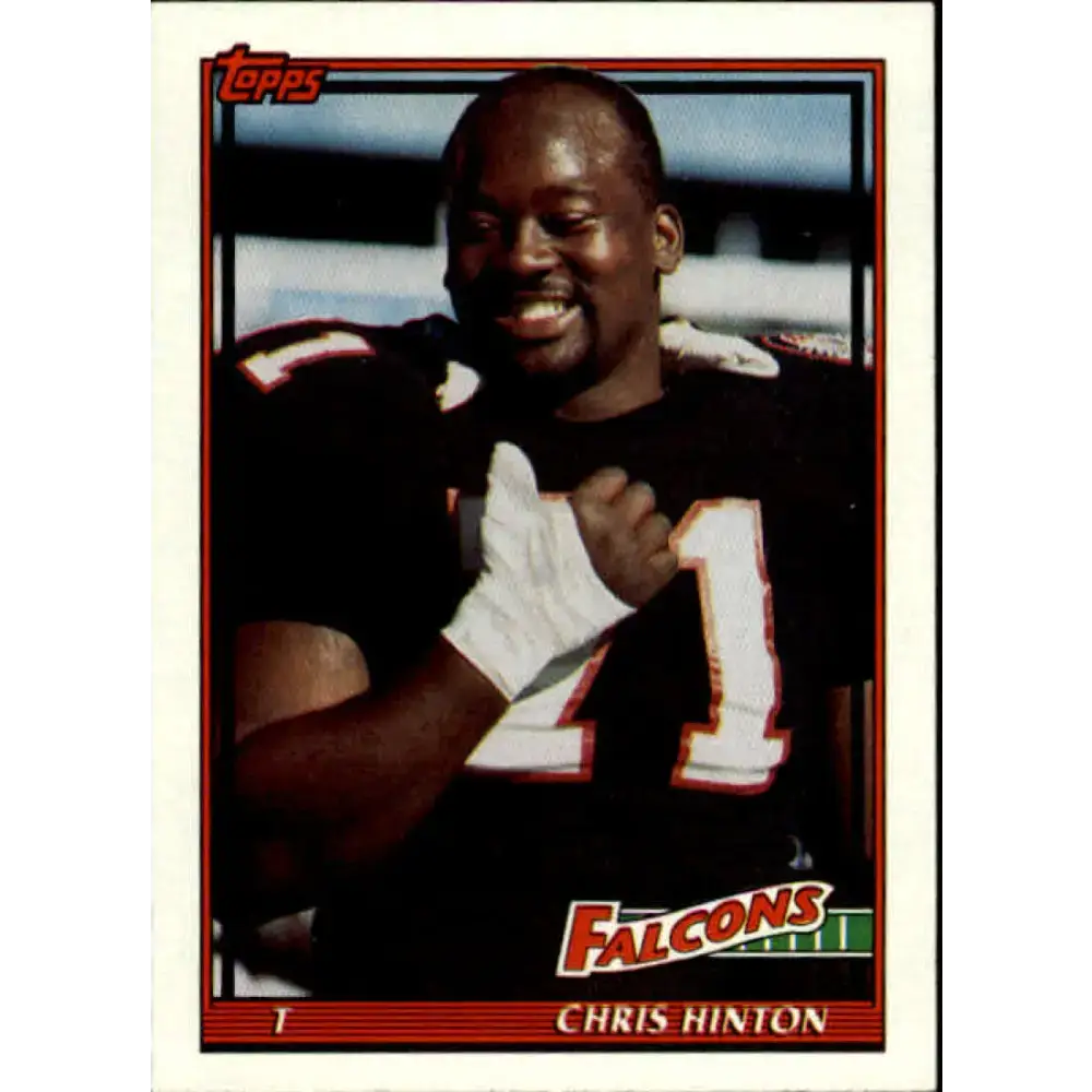 1991 Topps #569 Chris Hinton NM-MT Atlanta Falcons Football Card - Football Card Single