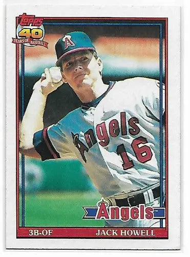 1991 Topps #57 Jack Howell NM-MT Angels - Baseball Card Single