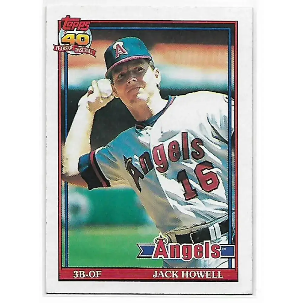 1991 Topps #57 Jack Howell NM-MT California Angels Baseball Card - Baseball Card Single