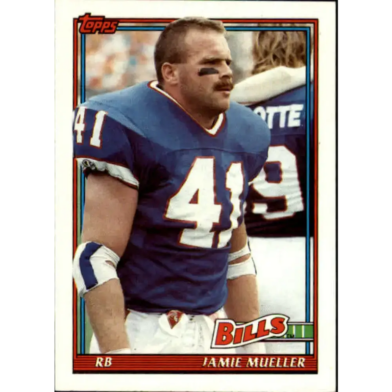 1991 Topps #57 Jamie Mueller NM-MT Buffalo Bills Football Card - Football Card Single