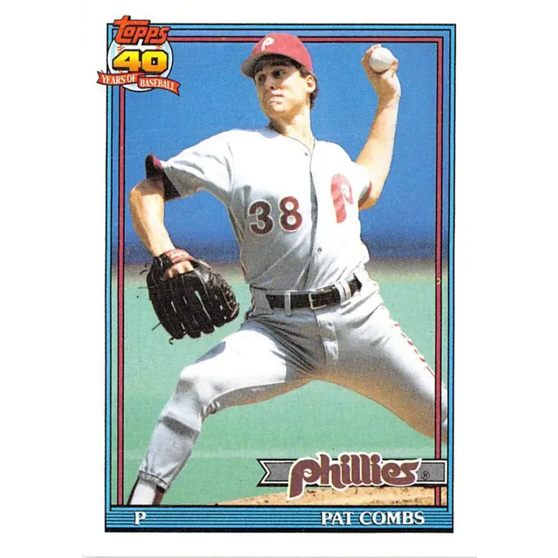 1991 Topps #571 Pat Combs NM-MT Philadelphia Phillies Baseball Card - Baseball Card Single