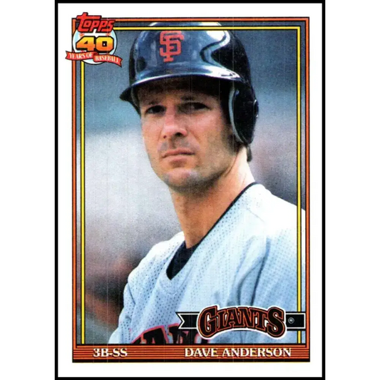 1991 Topps #572 Dave Anderson NM-MT San Francisco Giants Baseball Card - Baseball Card Single