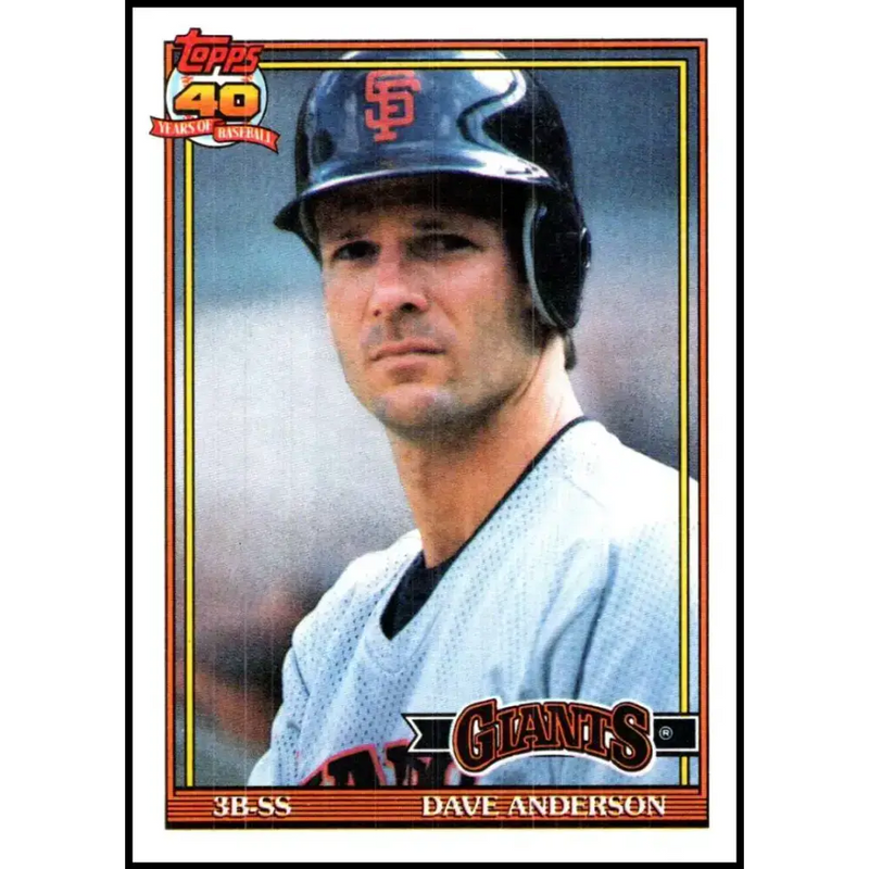 1991 Topps #572 Dave Anderson NM-MT San Francisco Giants Baseball Card - Baseball Card Single