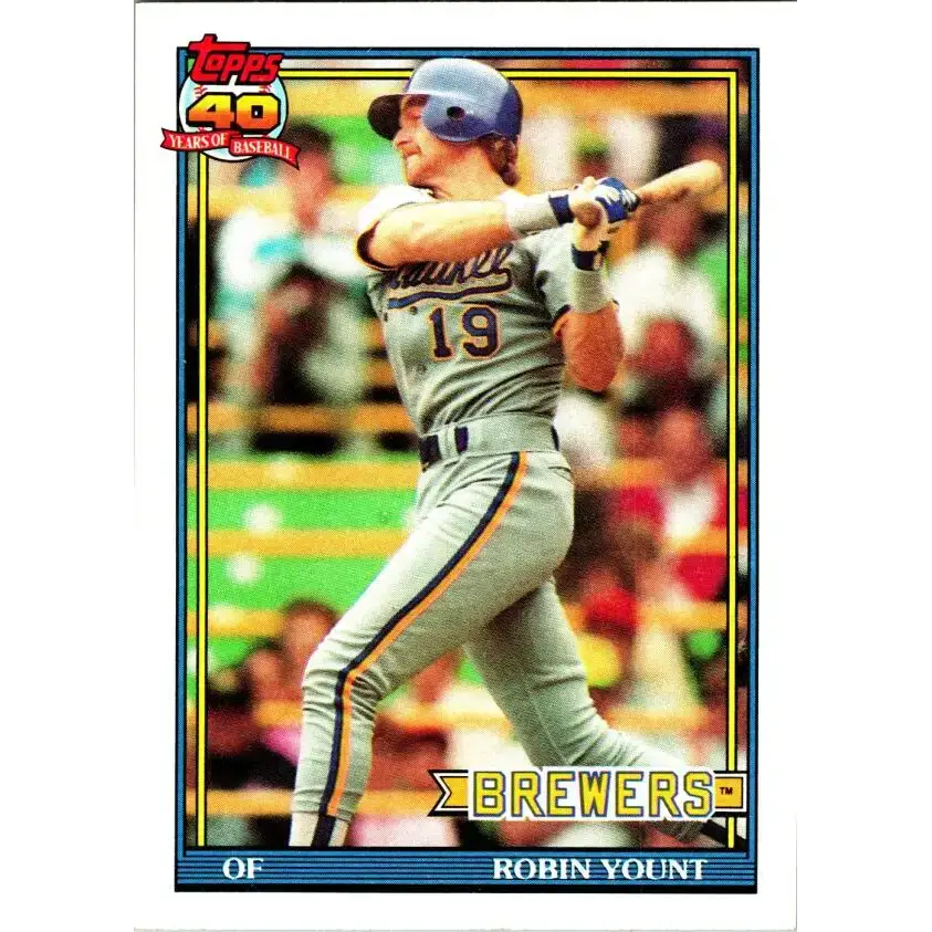 1991 Topps #575 Robin Yount NM-MT Milwaukee Brewers Baseball Card - Baseball Card Single