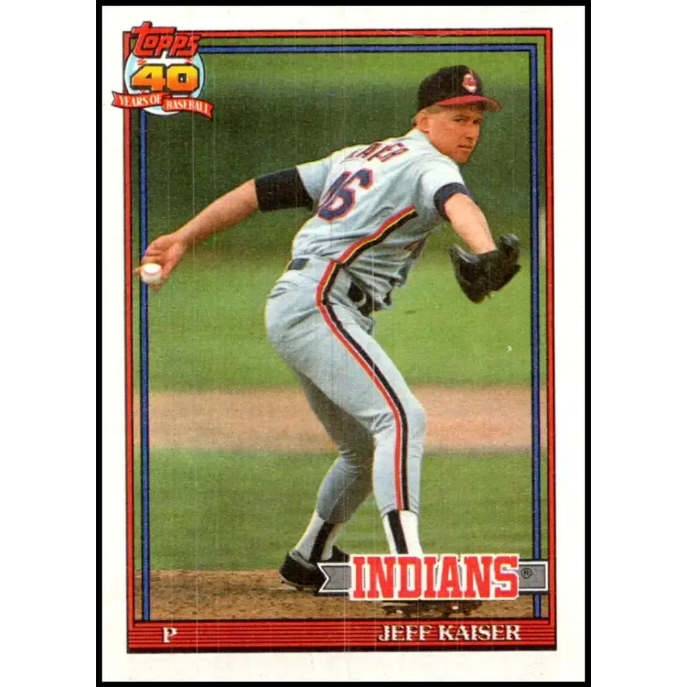 1991 Topps #576 Jeff Kaiser NM-MT Cleveland Indians Baseball Card - Baseball Card Single