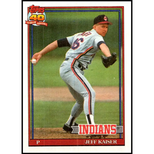1991 Topps #576 Jeff Kaiser NM-MT Cleveland Indians Baseball Card - Baseball Card Single