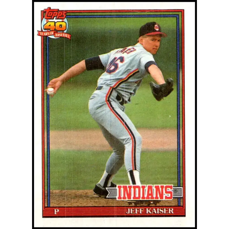 1991 Topps #576 Jeff Kaiser NM-MT Cleveland Indians Baseball Card - Baseball Card Single