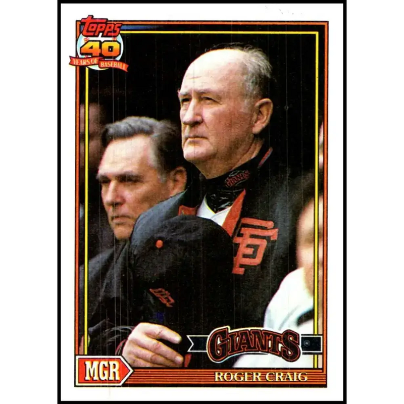1991 Topps #579 Roger Craig NM-MT San Francisco Giants Baseball Card - Baseball Card Single