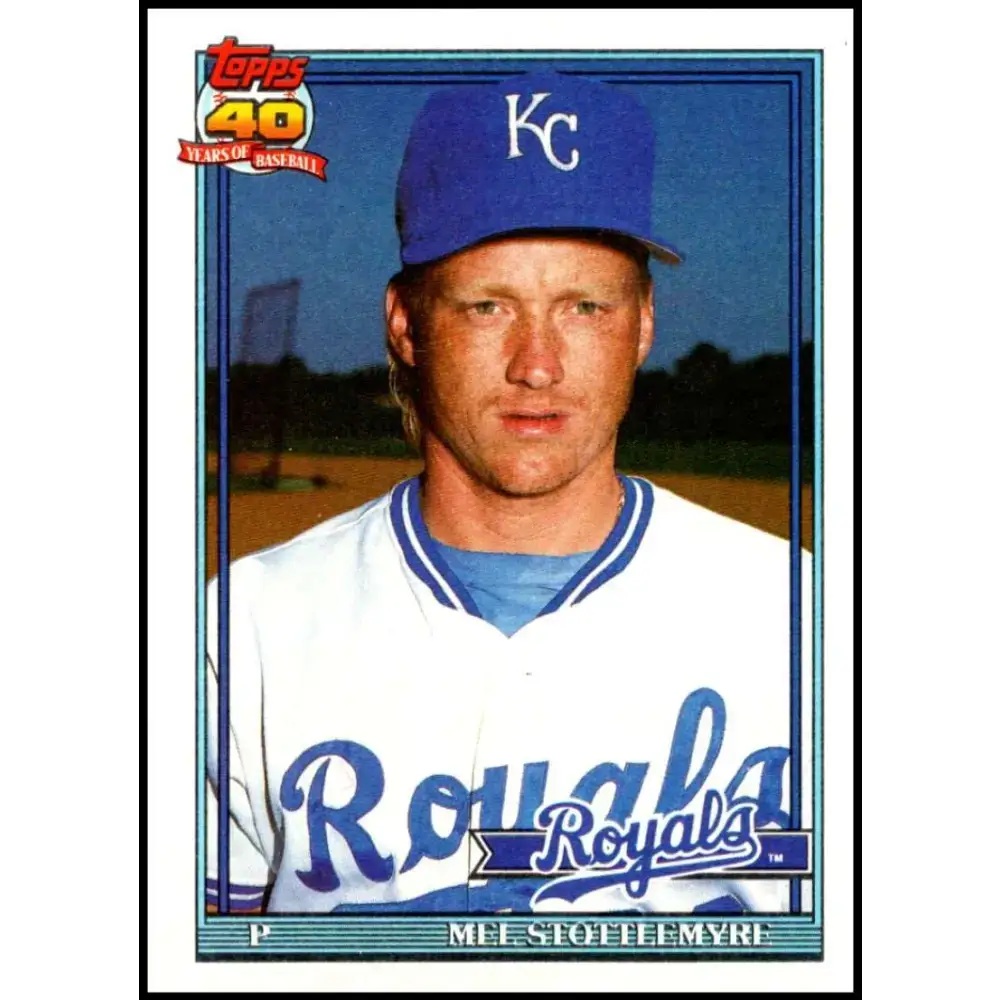 1991 Topps #58 Mel Stottlemyre Jr. NM-MT Kansas City Royals Baseball Card - Baseball Card Single
