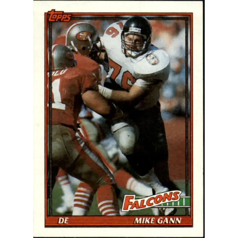 1991 Topps #584 Mike Gann NM-MT Atlanta Falcons Football Card - Football Card Single