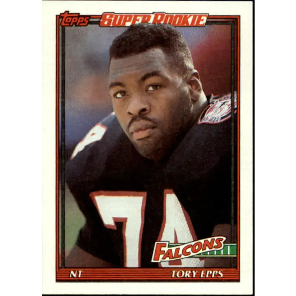 1991 Topps #586 Tory Epps NM-MT RC Rookie Atlanta Falcons Football Card - Football Card Single