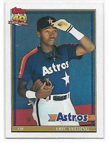 1991 Topps #59 Eric Yelding NM-MT Astros - Baseball Card Single