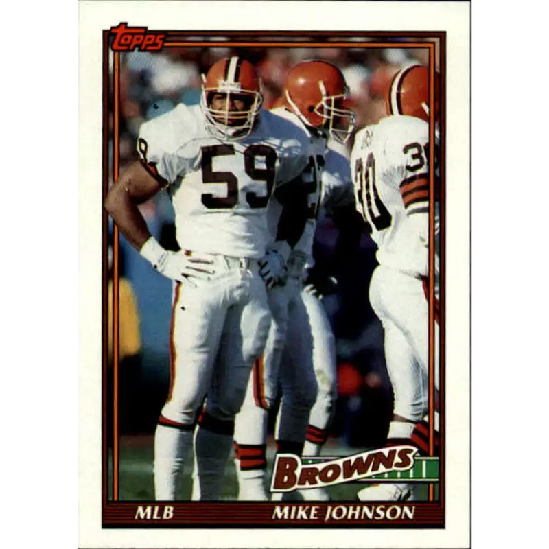 1991 Topps #592 Mike Johnson NM-MT Cleveland Browns Football Card - Football Card Single