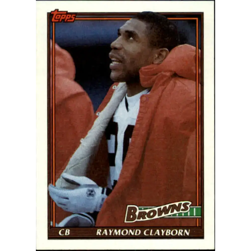 1991 Topps #593 Raymond Clayborn NM-MT Cleveland Browns Football Card - Football Card Single