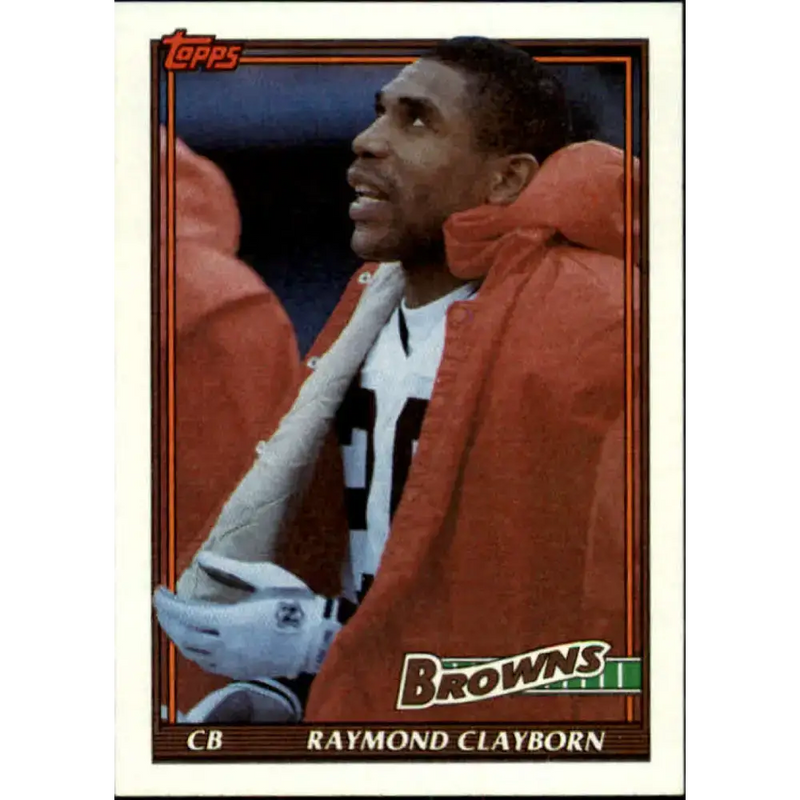 1991 Topps #593 Raymond Clayborn NM-MT Cleveland Browns Football Card - Football Card Single