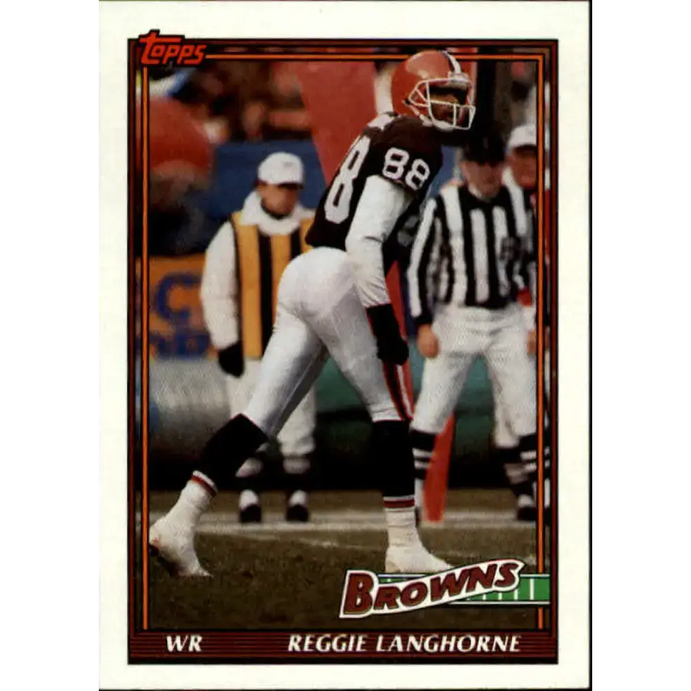 1991 Topps #595 Reggie Langhorne NM-MT Cleveland Browns Football Card - Football Card Single