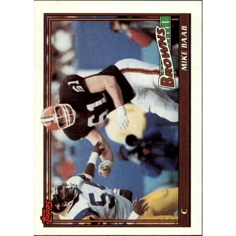 1991 Topps #596 Mike Baab NM-MT Cleveland Browns Football Card