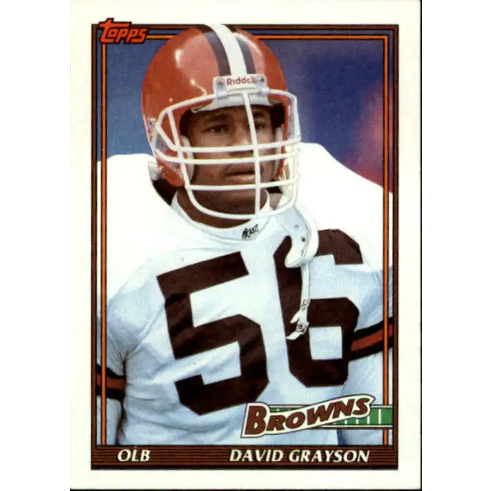 1991 Topps #598 David Grayson NM-MT Cleveland Browns Football Card - Football Card Single