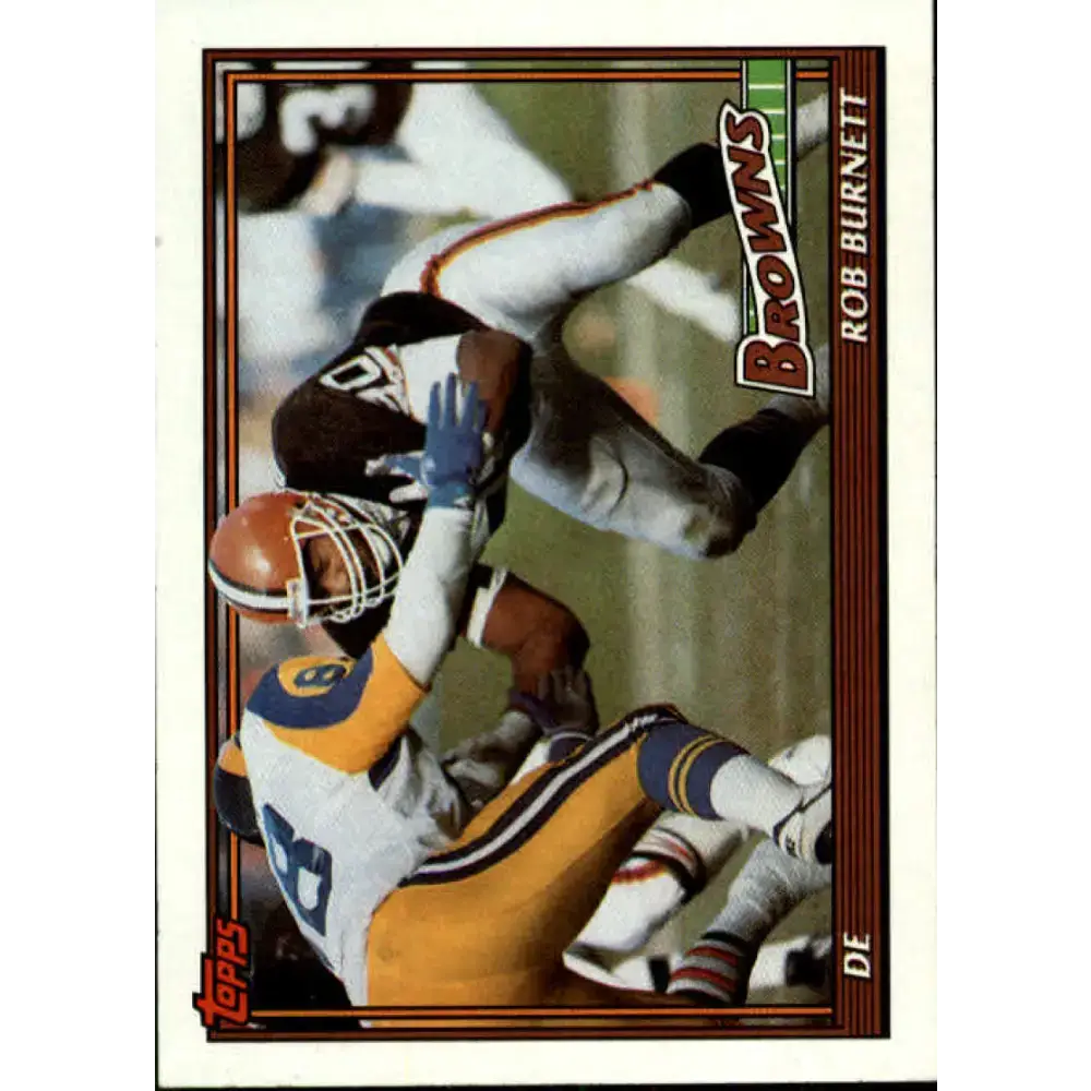 1991 Topps #599 Rob Burnett NM-MT RC Rookie Cleveland Browns Football Card - Football Card Single