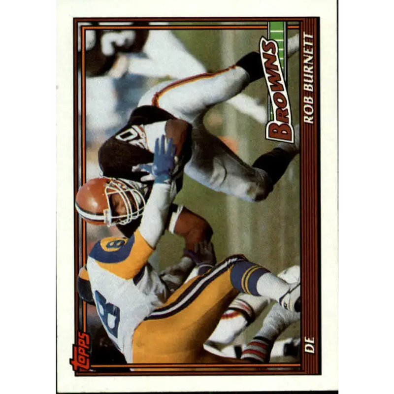 1991 Topps #599 Rob Burnett NM-MT RC Rookie Cleveland Browns Football Card - Football Card Single