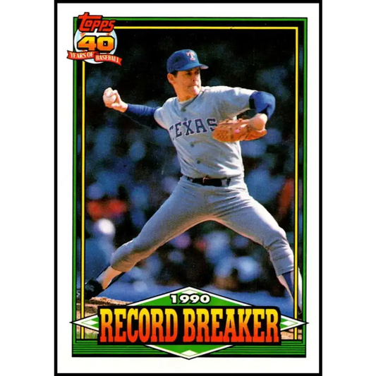 1991 Topps #6 Nolan Ryan NM-MT Texas Rangers Baseball Card - Baseball Card Single