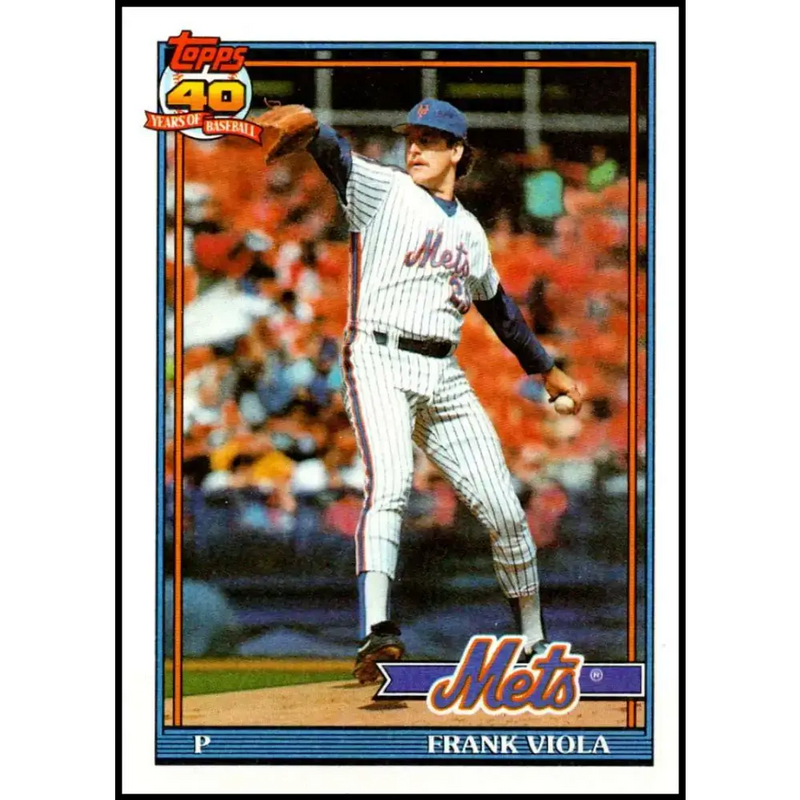 1991 Topps #60 Frank Viola NM-MT New York Mets Baseball Card - Baseball Card Single