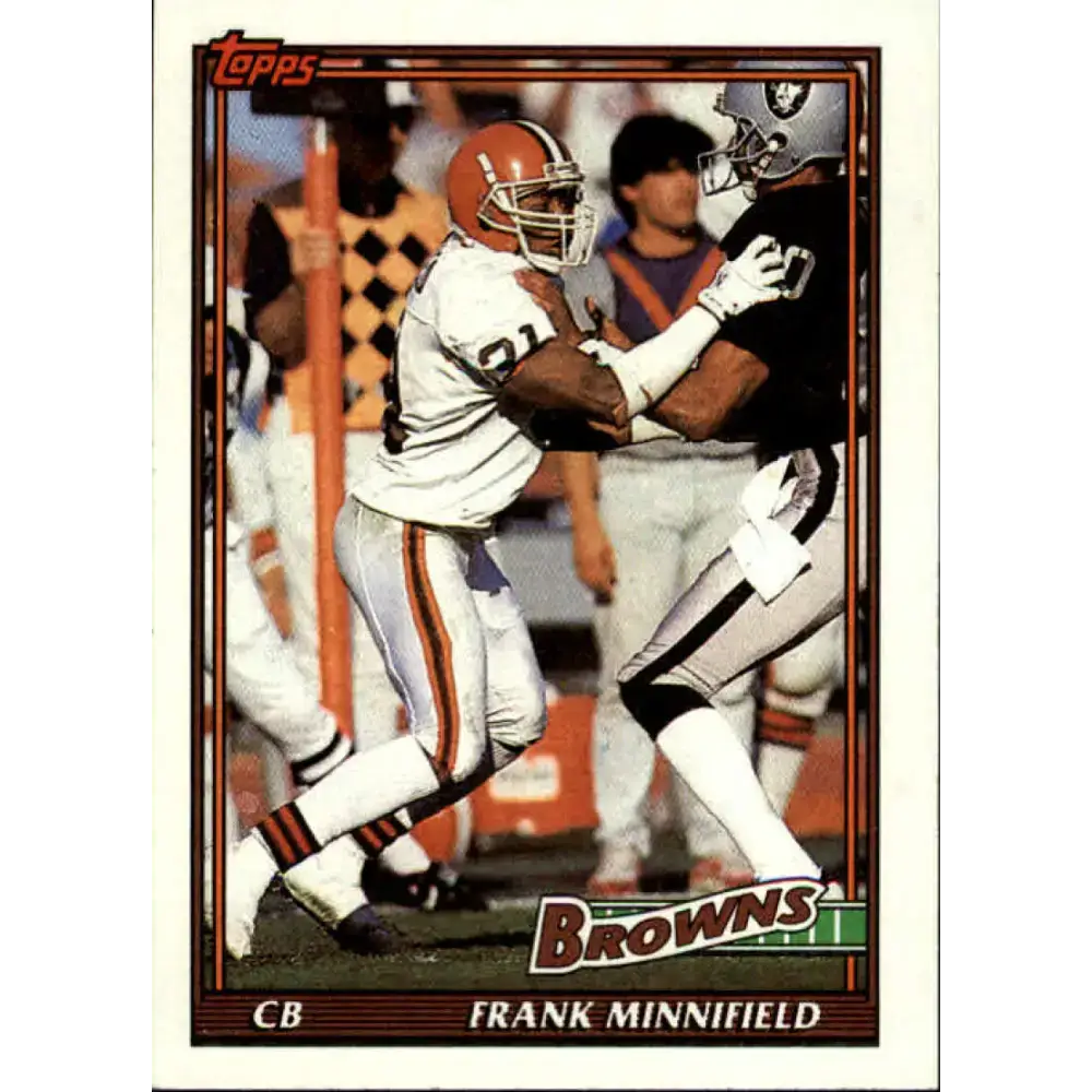 1991 Topps #600 Frank Minnifield NM-MT Cleveland Browns Football Card - Football Card Single