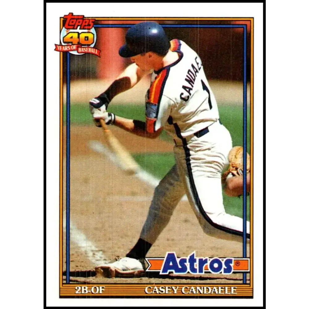 1991 Topps #602 Casey Candaele NM-MT Houston Astros Baseball Card - Baseball Card Single