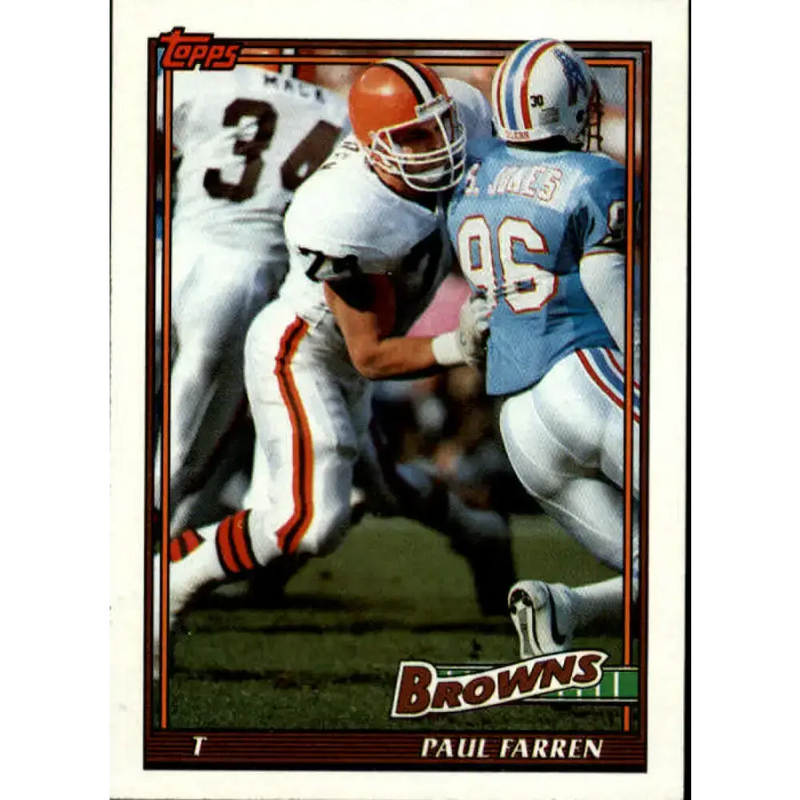 1991 Topps #603 Paul Farren NM-MT Cleveland Browns Football Card - Football Card Single