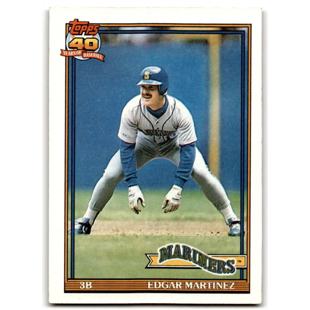 1991 Topps #607 Edgar Martinez NM-MT Seattle Mariners Baseball Card - Baseball Card Single