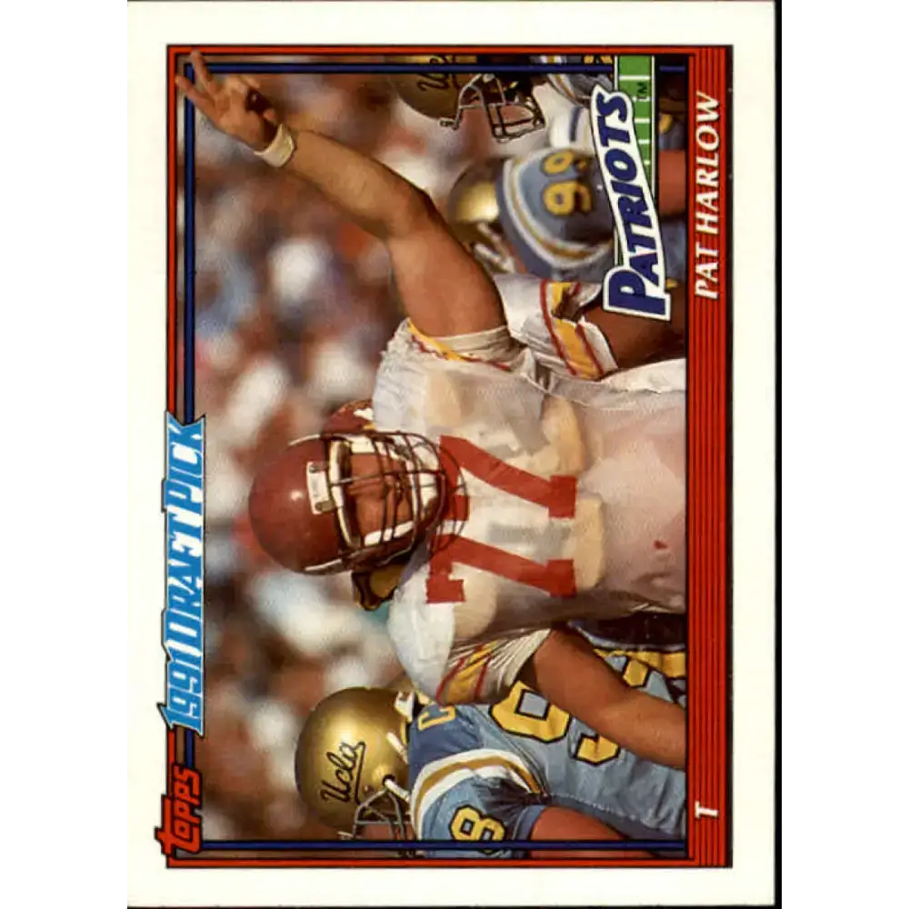 1991 Topps #608 Pat Harlow NM-MT RC Rookie New England Patriots Football Card - Football Card Single