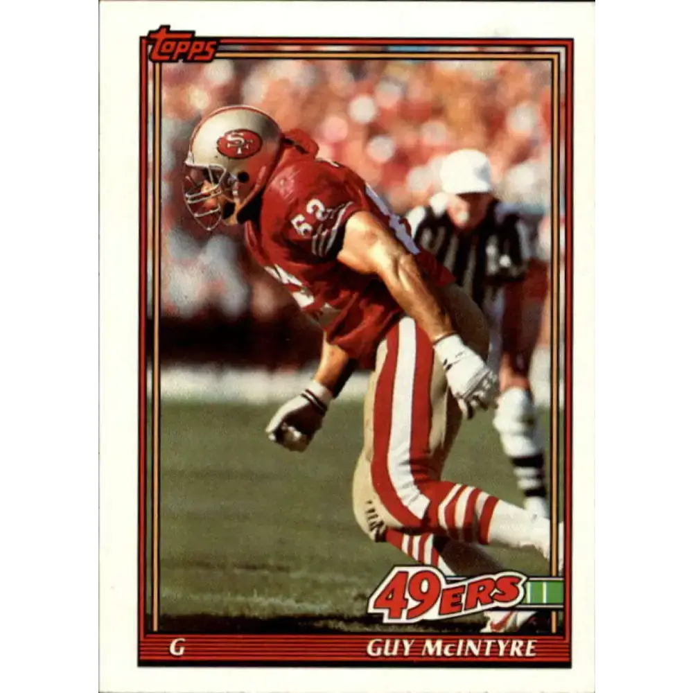 1991 Topps #61 Guy McIntyre NM-MT San Francisco 49ers Football Card - Football Card Single