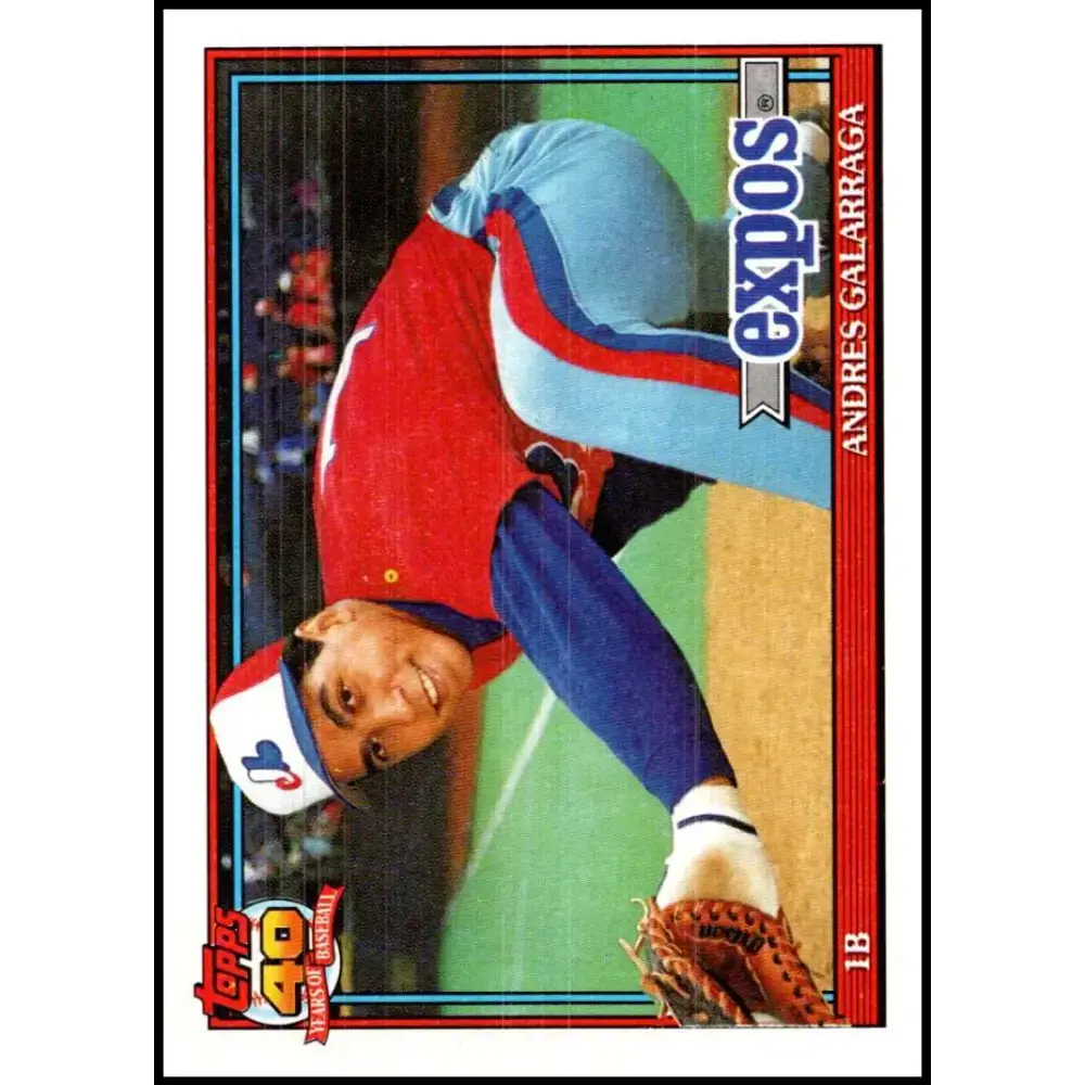 1991 Topps #610 Andres Galarraga NM-MT Montreal Expos Baseball Card - Baseball Card Single