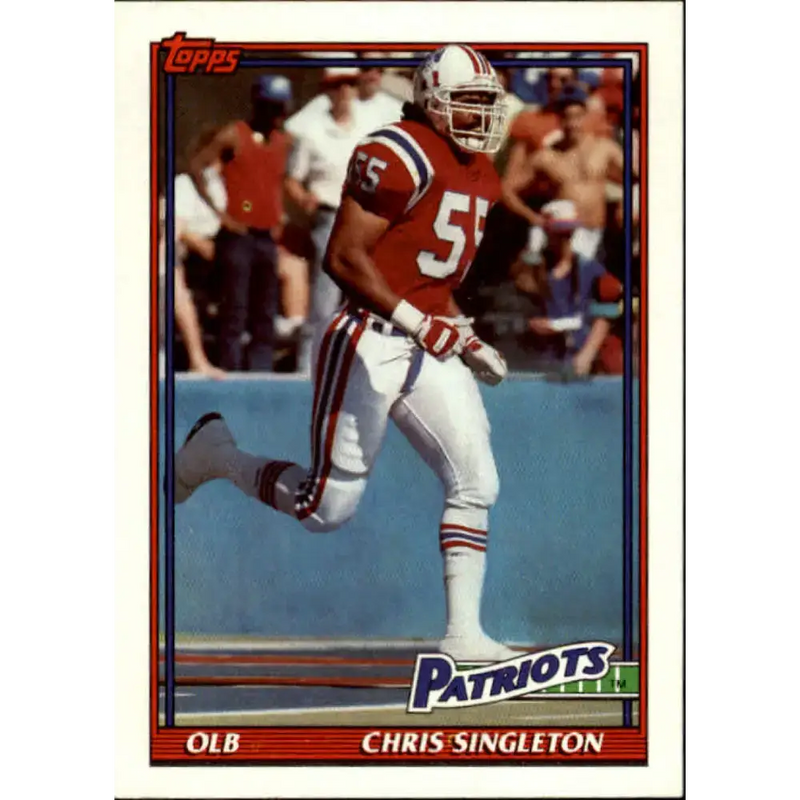 1991 Topps #613 Chris Singleton NM-MT New England Patriots Football Card - Football Card Single