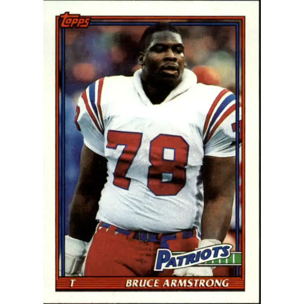 1991 Topps #614 Bruce Armstrong NM-MT New England Patriots Football Card - Football Card Single
