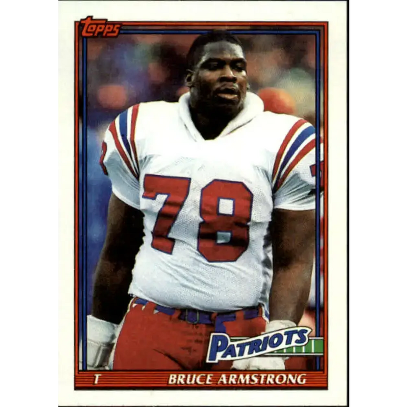 1991 Topps #614 Bruce Armstrong NM-MT New England Patriots Football Card - Football Card Single