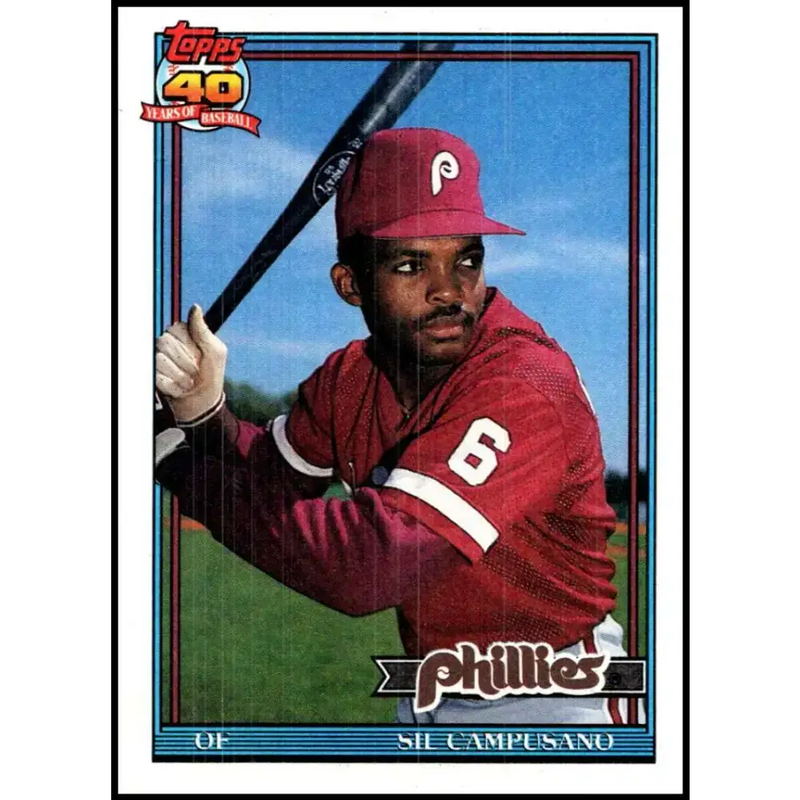 1991 Topps #618 Sil Campusano NM-MT Philadelphia Phillies Baseball Card - Baseball Card Single