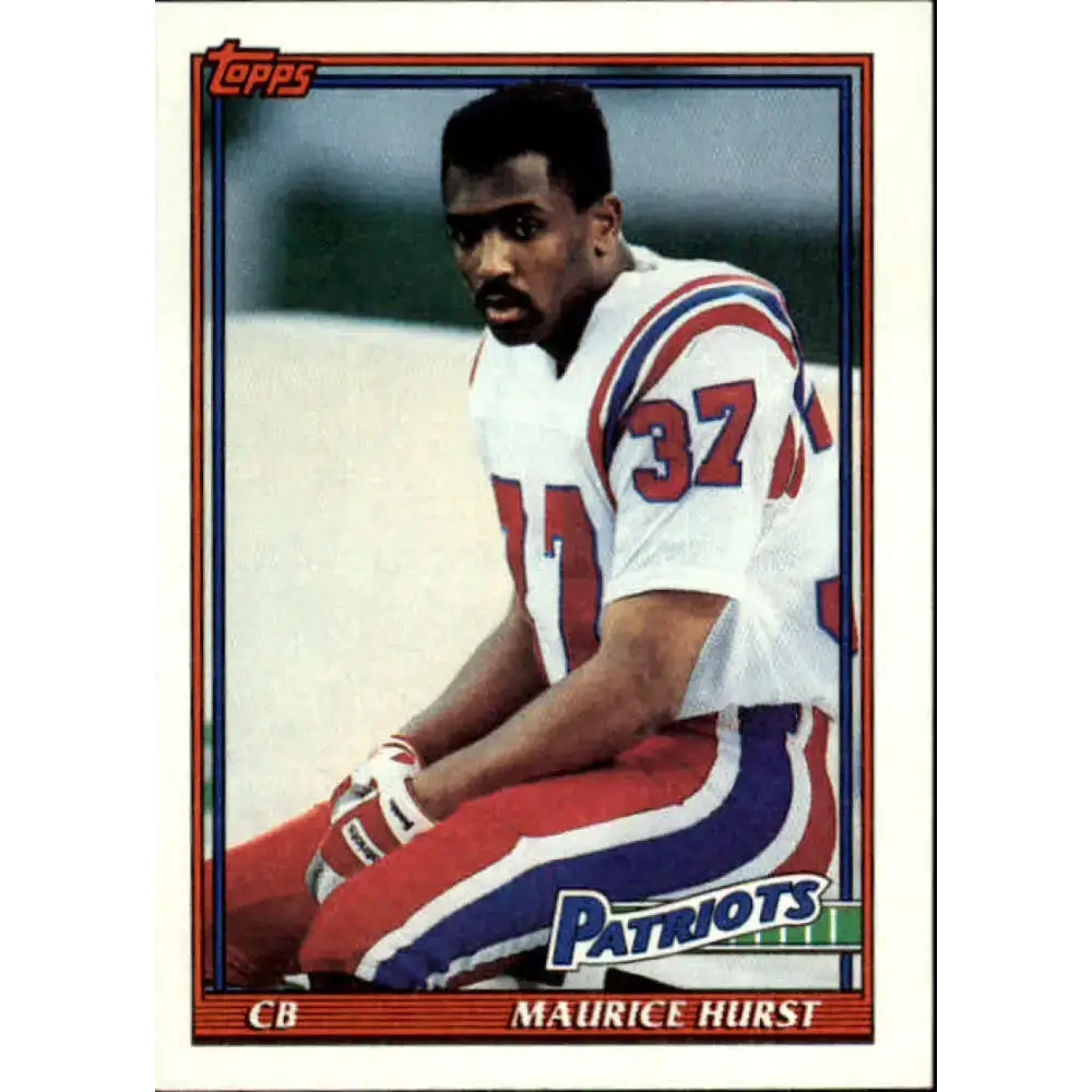1991 Topps #619 Maurice Hurst NM-MT New England Patriots Football Card