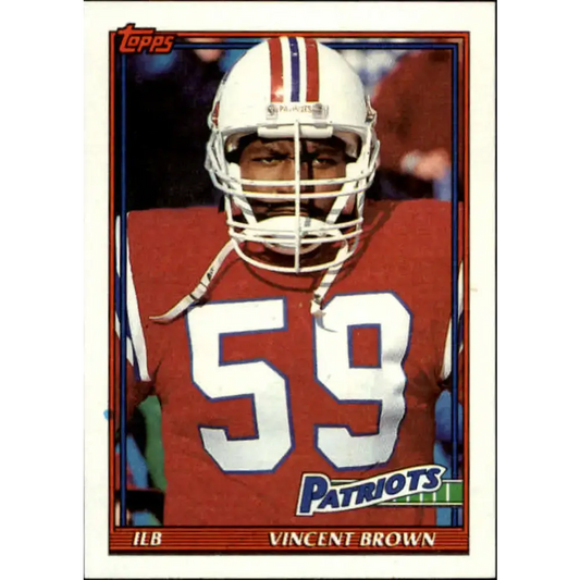 1991 Topps #620 Vincent Brown NM-MT New England Patriots Football Card