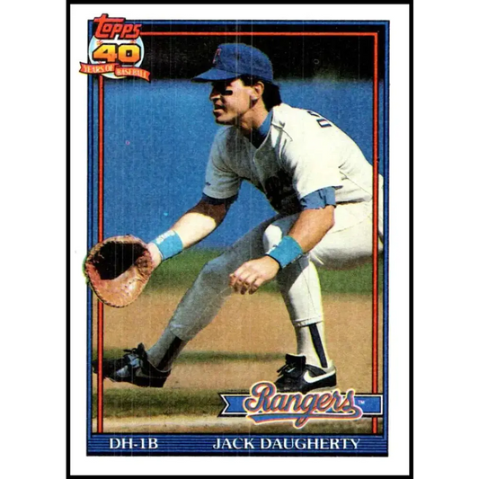 1991 Topps #622 Jack Daugherty NM-MT Texas Rangers Baseball Card - Baseball Card Single