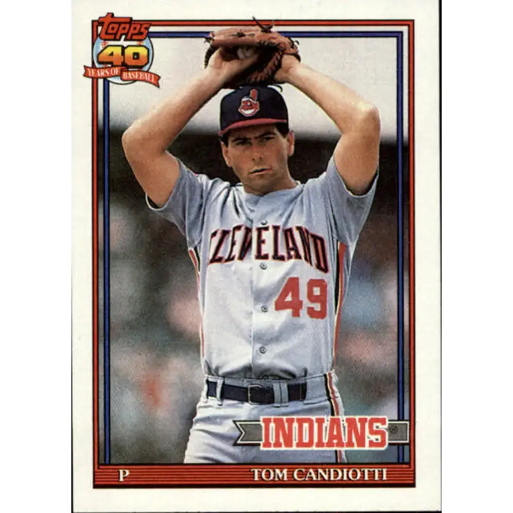 1991 Topps #624 Tom Candiotti NM-MT Cleveland Indians Baseball Card - Baseball Card Single