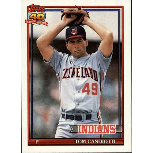 1991 Topps #624 Tom Candiotti NM-MT Cleveland Indians Baseball Card - Baseball Card Single