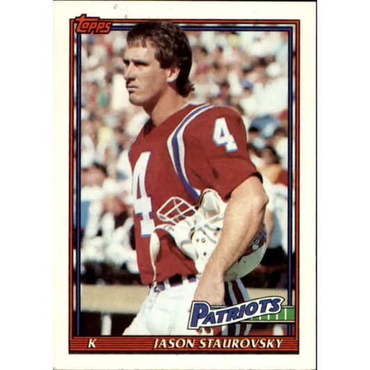 1991 Topps #625 Jason Staurovsky NM-MT New England Patriots Football Card