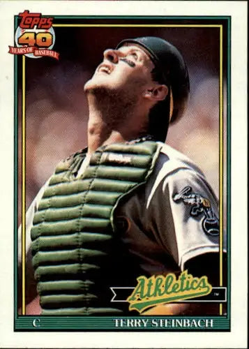 1991 Topps #625 Terry Steinbach NM-MT Athletics - Baseball Card Single