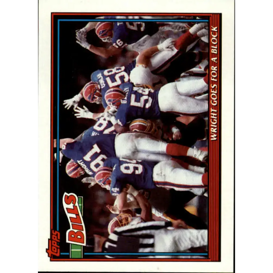 1991 Topps #629 Jeff Wright NM-MT Buffalo Bills Football Card